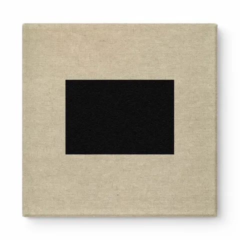 Black Rectangle on Linen