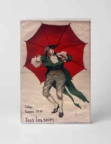 Tous Les Soirs Clown Umbrella 1900s - Belle Epoque Vintage Poster Wall Art