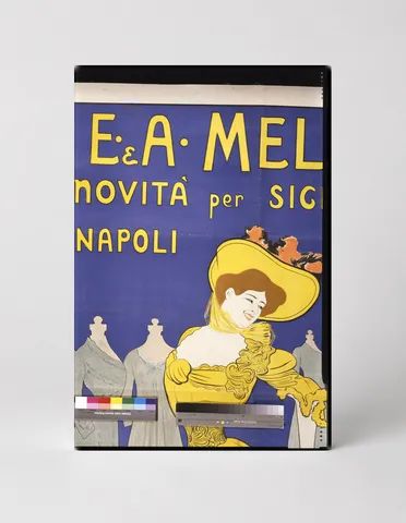 E. & A. Mele Novità per Signore Napoli - Belle Époque Vintage Poster Wall Art