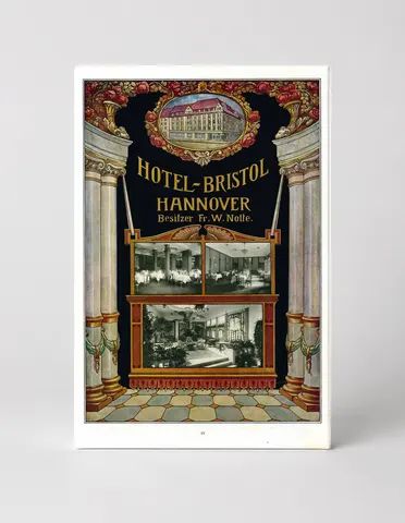 Hotel Bristol Hannover 1900s - Vintage German Travel Poster Canvas Wall Art