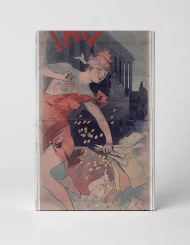 Gil Blas L'Argent E. Zola 1891 - Belle Époque Vintage Poster Wall Art