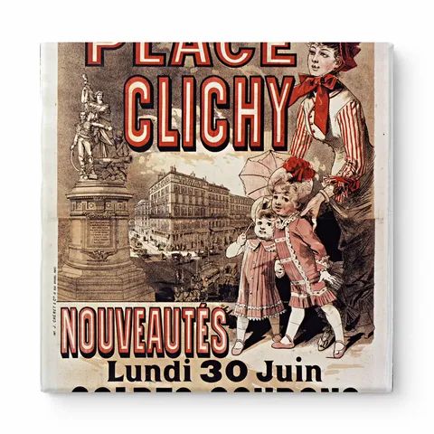 À la Place Clichy — Nouveautés, Soldes Coupons (c. 1890)
