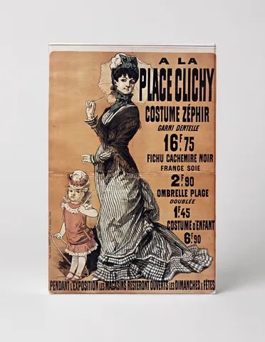 A La Place Clichy Costume Zéphir 1880s - Belle Époque Vintage Poster Wall Art