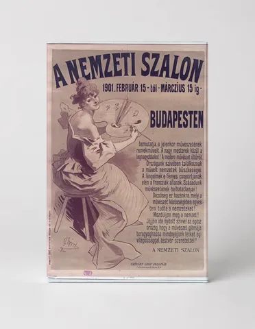 A Nemzeti Szalon 1901 Budapest Art Exhibition - Vintage Lithograph Poster Canvas Wall Art