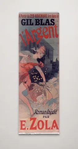 Gil Blas L'Argent by E. Zola 1894 - Belle Époque Vintage Poster Wall Art