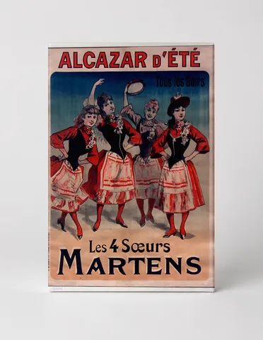 Les 4 Soeurs Martens Alcazar d'Été 1890s - Belle Époque Vintage Poster Wall Art