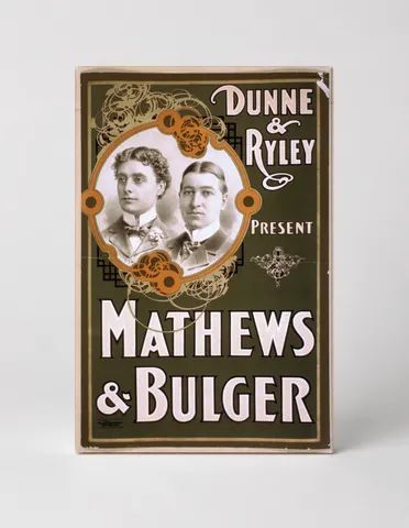 Mathews & Bulger 1890s Vaudeville – Victorian Theatre Vintage Poster Wall Art