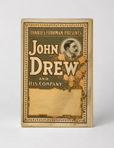 John Drew and His Company 1900s - Vintage Theatre Poster Canvas Wall Art
