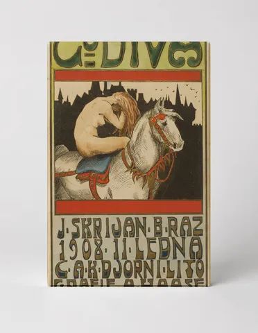 Godiva 1908 Czech Art Nouveau Lithograph Vintage Poster Wall Art