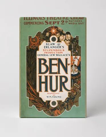 Ben-Hur 1899 Illinois Theatre Chicago - Vintage Theatre Poster Canvas Wall Art