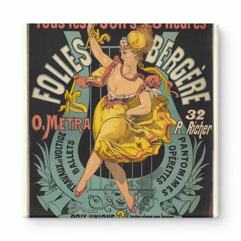 Folies Bergère 1890s Belle Époque Cabaret Vintage Poster Wall Art