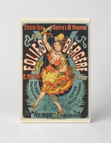 Folies-Bergère 1880s Belle Époque Vintage French Cabaret Poster Wall Art