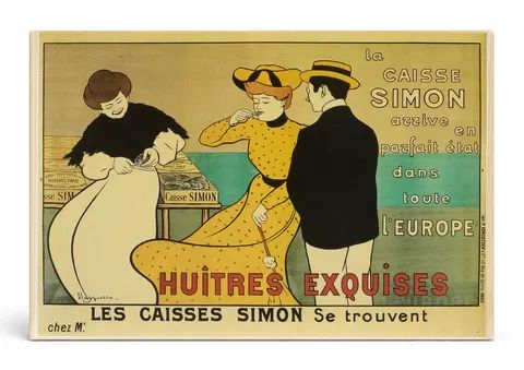 Huitres Exquises Simon Oysters 1900s - Belle Époque Vintage French Poster Wall Art