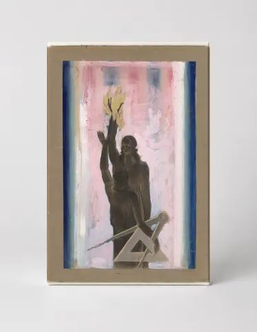 Liberty Figure with Torch 1930s - American Modernist Vintage Poster Wall Art