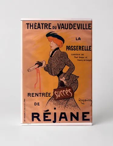 Théâtre du Vaudeville La Passerelle 1912 - Belle Époque Vintage Poster Wall Art