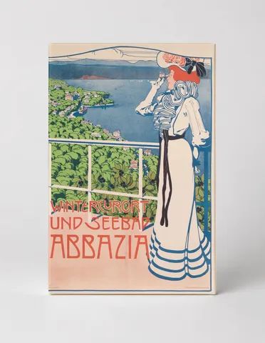 Abbazia Wintercurort und Seebad 1900 - Art Nouveau Vintage Travel Poster Wall Art
