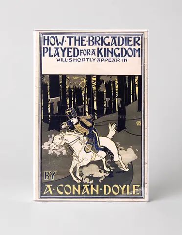 How The Brigadier Played For A Kingdom - Conan Doyle Vintage Literary Poster Canvas Wall Art