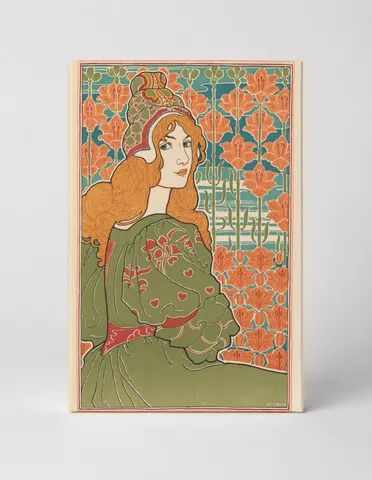 Art Nouveau Red-Haired Woman 1900s - Belle Epoque Vintage Poster Wall Art
