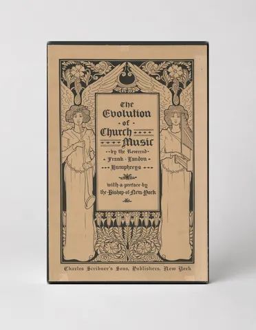 The Evolution of Church Music 1896 - Victorian Art Nouveau Vintage Poster Wall Art