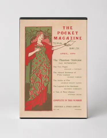 The Pocket Magazine April 1896 - Art Nouveau Vintage Poster Wall Art