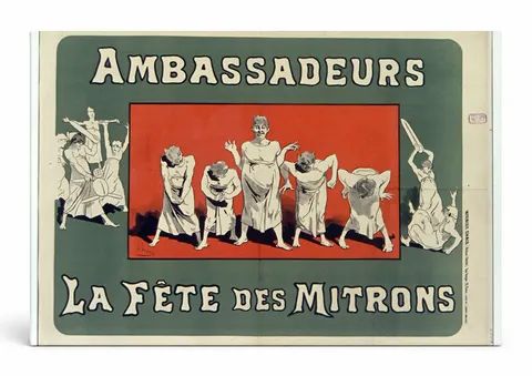 Ambassadeurs La Fête des Mitrons 1890s - Belle Époque Vintage Poster Wall Art