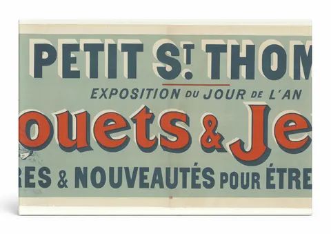 Au Petit St. Thomas Jouets & Jeux 1890s - French Vintage Advertising Poster Wall Art
