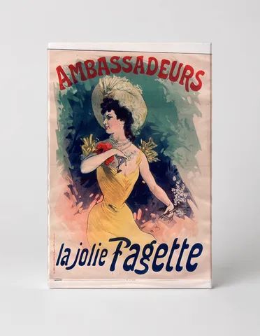 Ambassadeurs La Jolie Pagette 1890s - Belle Époque Vintage Poster Wall Art
