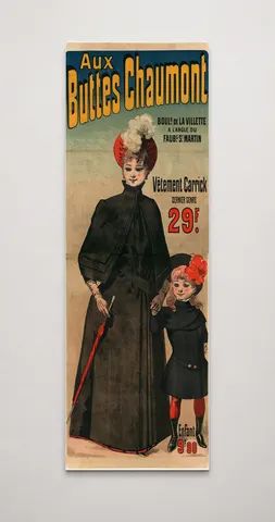 Aux Buttes Chaumont 1890s French Fashion Vintage Poster Wall Art