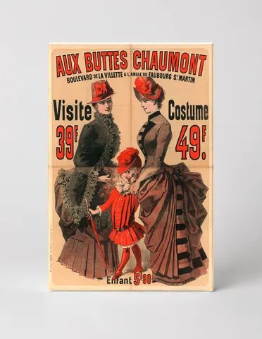 Aux Buttes Chaumont 1880s French Fashion - Belle Époque Vintage Poster Wall Art
