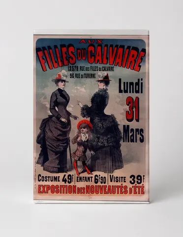 Aux Filles du Calvaire 1890s French Fashion - Belle Époque Vintage Poster Wall Art