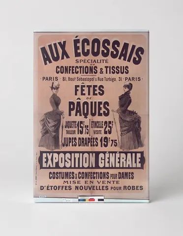 Aux Écossais Easter Sale 1890s - French Victorian Advertising Poster Wall Art