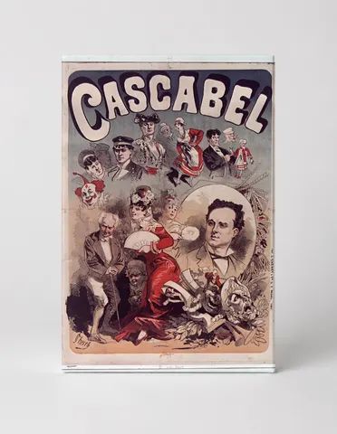 Cascabel Vintage French Theatre Circus Poster Canvas Wall Art