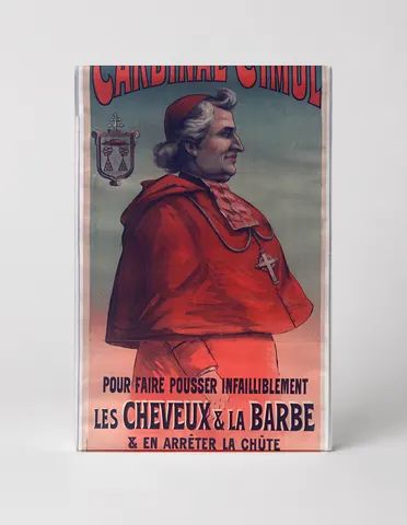 Cardinal Cimol Hair Growth Poster 1890s - Belle Époque Vintage Advertising Wall Art