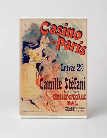 Casino de Paris Camille Stéfani 1890s - Belle Époque Vintage Poster Wall Art