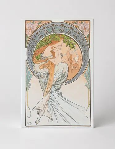 Poetry 1898 Art Nouveau Allegorical Figure - Vintage Poster Wall Art
