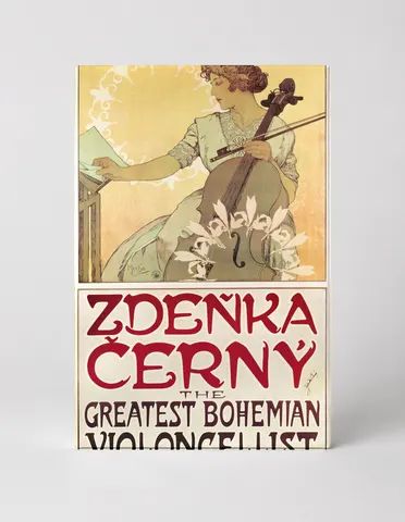 Zdenka Cerny Greatest Bohemian Violoncellist - Art Nouveau Vintage Poster Wall Art