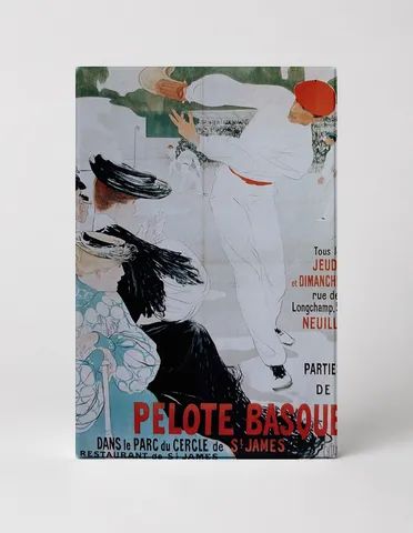 Pelote Basque 1900 - Belle Époque French Sports Vintage Poster Wall Art