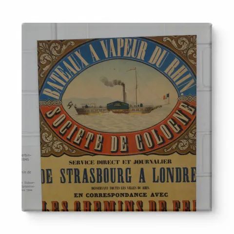 Bateaux à Vapeur du Rhin – Société de Cologne Poster