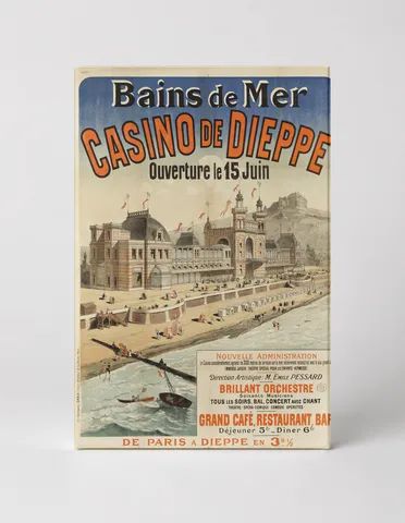 Casino de Dieppe 1894 - Belle Époque French Travel Vintage Poster Wall Art