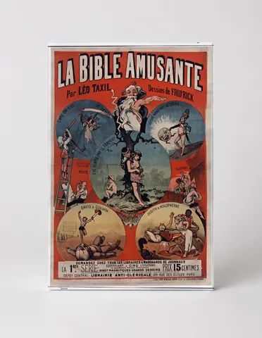 La Bible Amusante 1882 - Antique French Satirical Vintage Poster Wall Art