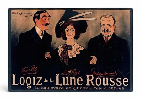 Logiz de la Lune Rousse 1900s - Belle Époque Vintage Poster Wall Art