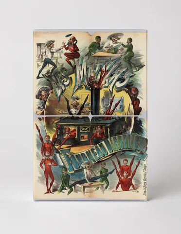 Les Momies Fourneau Diabolique 1890s - Victorian Circus Vintage Poster Wall Art