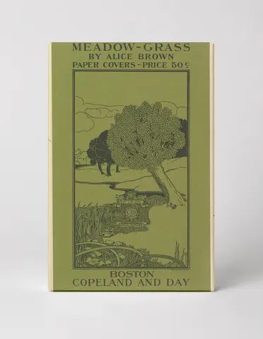Meadow-Grass by Alice Brown 1895 - Arts & Crafts Vintage Book Cover Poster Wall Art