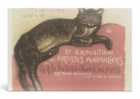 2e Exposition Artistes Animaliers 1909 - Vintage French Cat Poster Wall Art