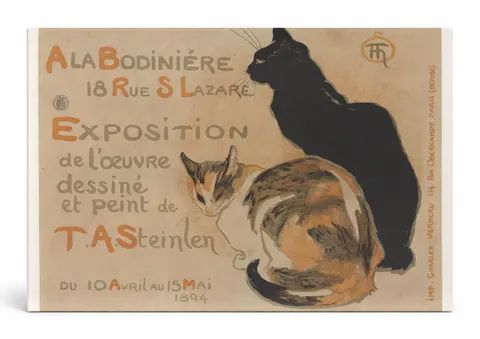 A La Bodinière 1894 - Belle Époque Vintage Cat Poster Wall Art