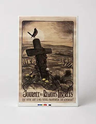 Journée des Régions Libérées 1917 - WWI French Vintage Poster Wall Art