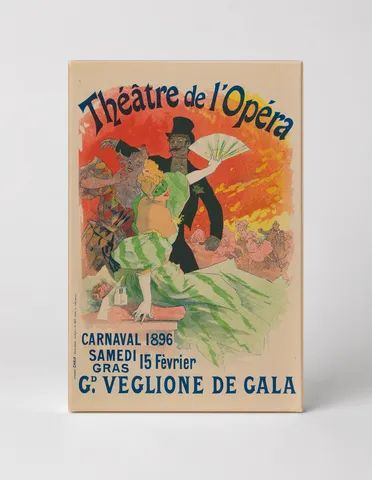 Théâtre de l'Opéra Carnaval 1896 - Belle Époque Vintage Poster Wall Art