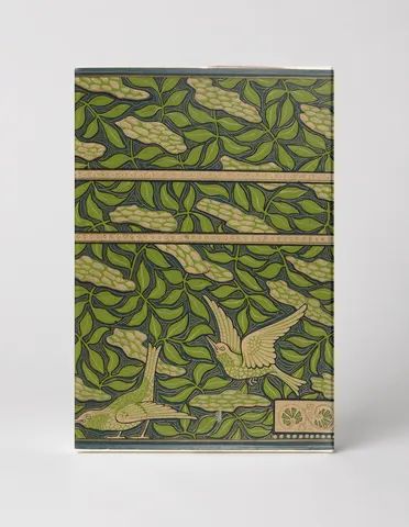 Birds in Foliage Art Nouveau - Vintage Botanical Lithograph Canvas Wall Art