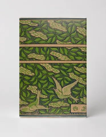 Birds in Foliage Art Nouveau - Vintage Botanical Lithograph Canvas Wall Art