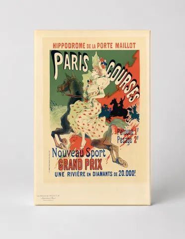 Paris Courses Hippodrome de la Porte Maillot 1890s - Belle Époque Vintage Poster Wall Art